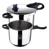 SAN IGNACIO Schnellkochtopfset Duero silber Edelstahl 2 tlg. Duero - schwarz/silber - SAN IGNACIO