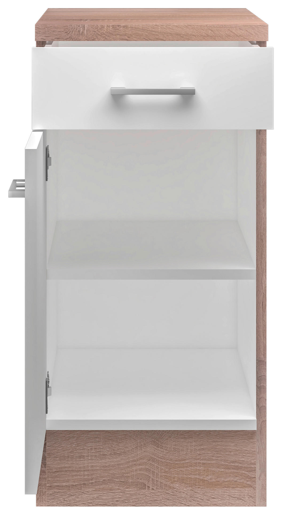 Unterschrank Samoa weiß Eiche Nachbildung B/H/T: ca. 40x85x60 cm Samoa - Eiche/weiß (40,00/85,00/60,00cm) - Flex-Well