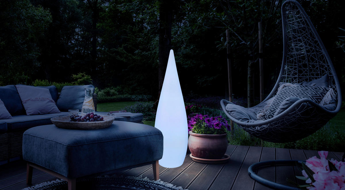 LED-Außenleuchte weiß H/D: ca. 120x36 cm VASCON - weiß (36,00/120,00cm) - GLOBO