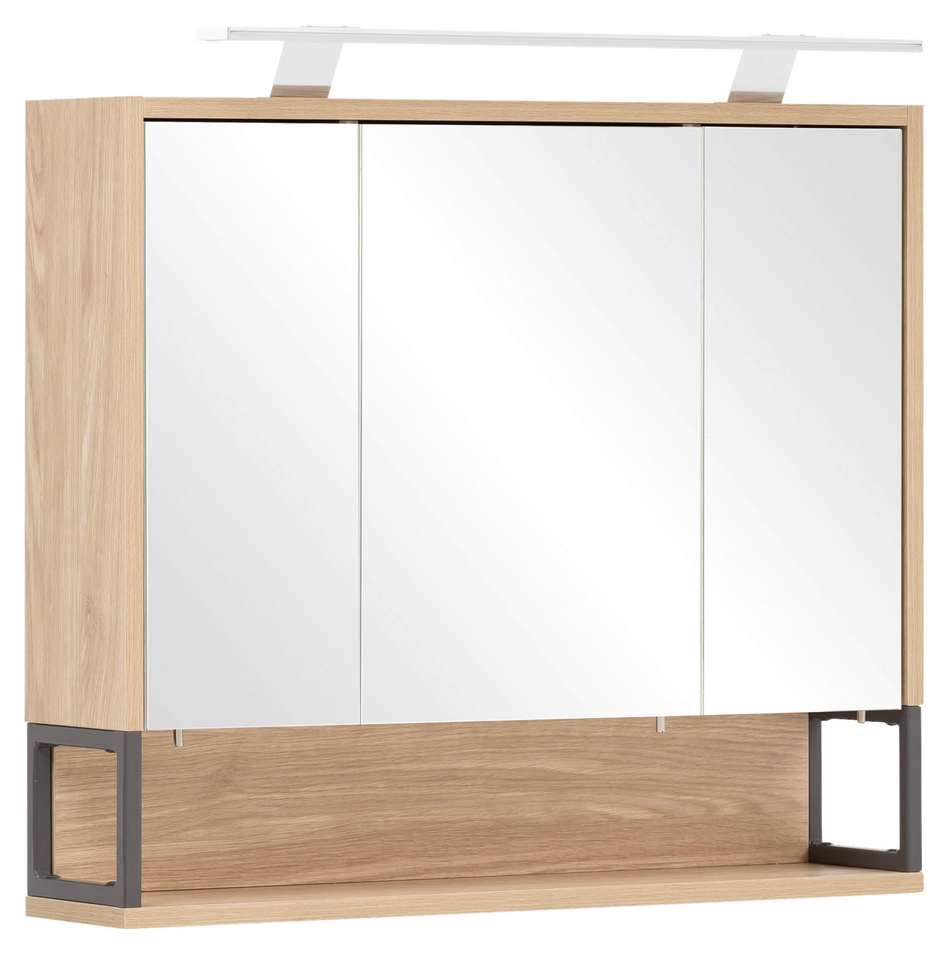 Spiegelschrank Limone Eiche hell Nachbildung B/H/T: ca. 70x66,1x16 cm Limone - Eiche (70,00/66,10/16,00cm) - Möbelpartner