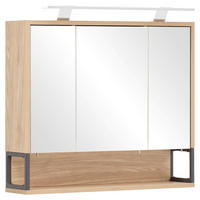 Spiegelschrank Limone Eiche hell Nachbildung B/H/T: ca. 70x66,1x16 cm Limone - Eiche (70,00/66,10/16,00cm) - Möbelpartner