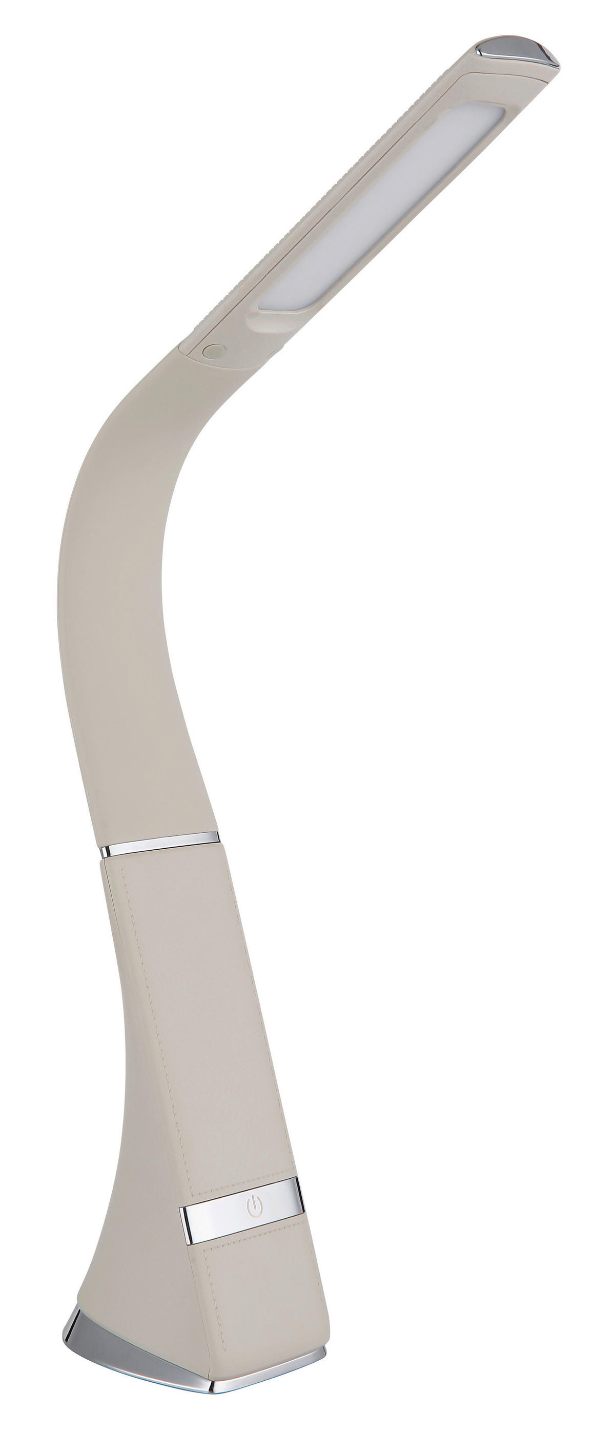 GLOBO Tischleuchte Chrom Satiniert sand PVC Kunststoff B/H/L: ca. 6,5x50x25 cm 1 Brennstellen SOPHIE - sand/Satiniert (25,00/6,50/50,00cm) - GLOBO