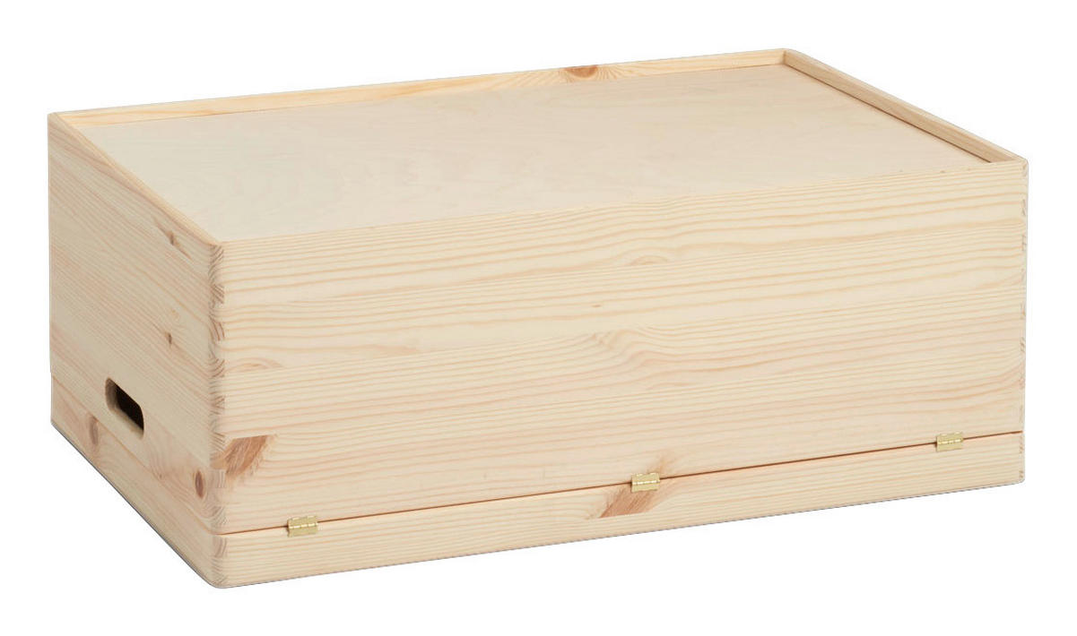 Zeller Allzweckkiste natur Kiefer B/H/L: ca. 60x24x40 cm Allzweckkiste_mit_Deckel - natur (40,00/60,00/24,00cm) - Zeller