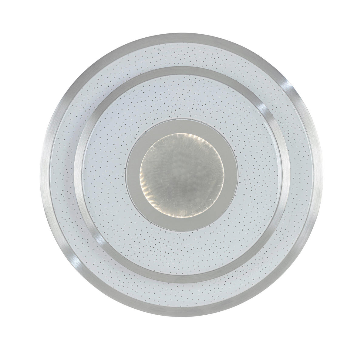 Nolo LED Deckenleuchte Chrom weiß Kunststoff Metall B/H/L: ca. 38x7,5x38 cm null 2 Brennstellen LED-Deckenleuchte_Nici - weiß/Chrom (38,00/38,00/7,50cm) - Nolo