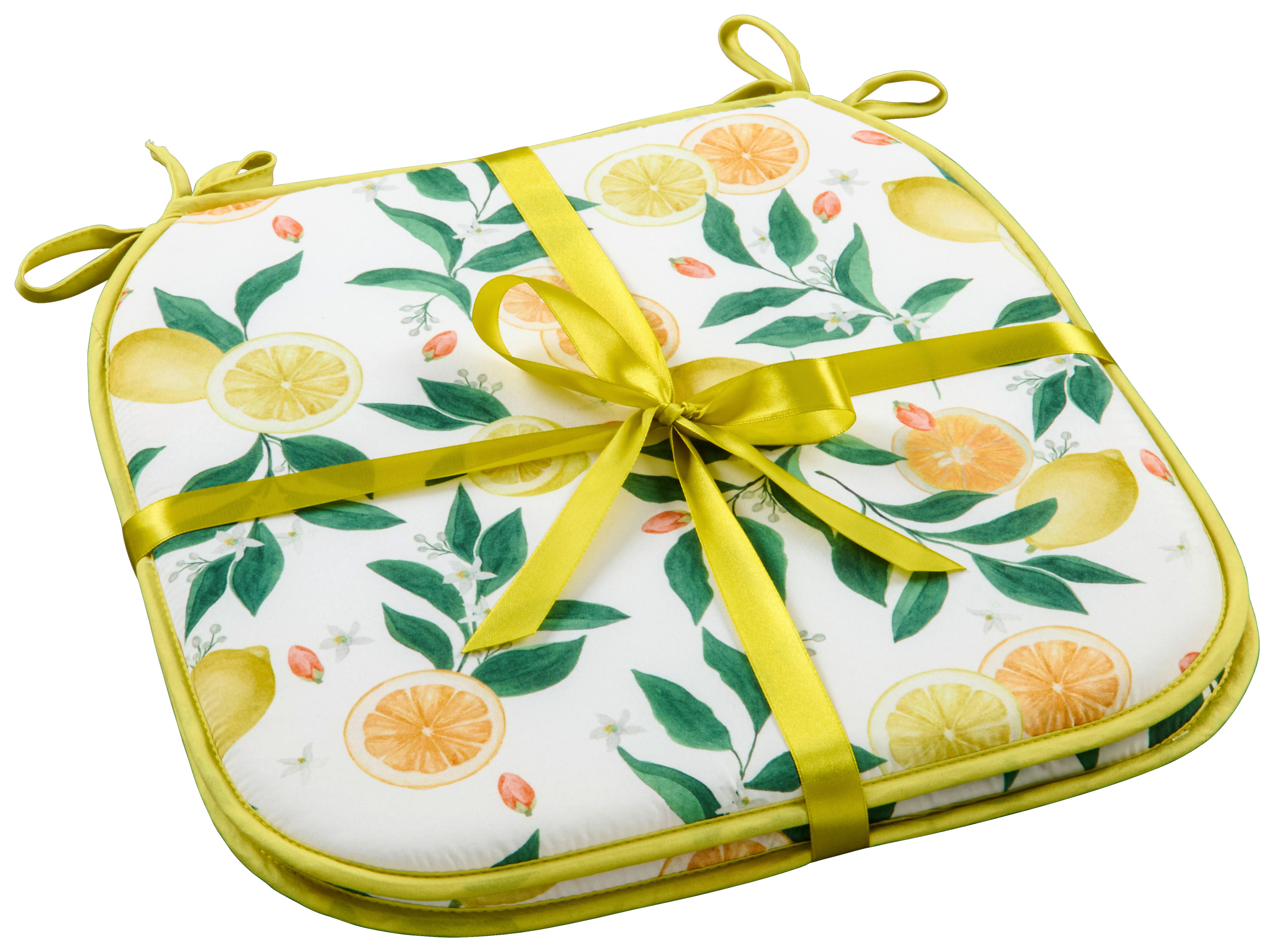 Stuhlkissen Stuhlkissen_2erPack Zitronen - gelb (38,00/38,00cm) - POCOline