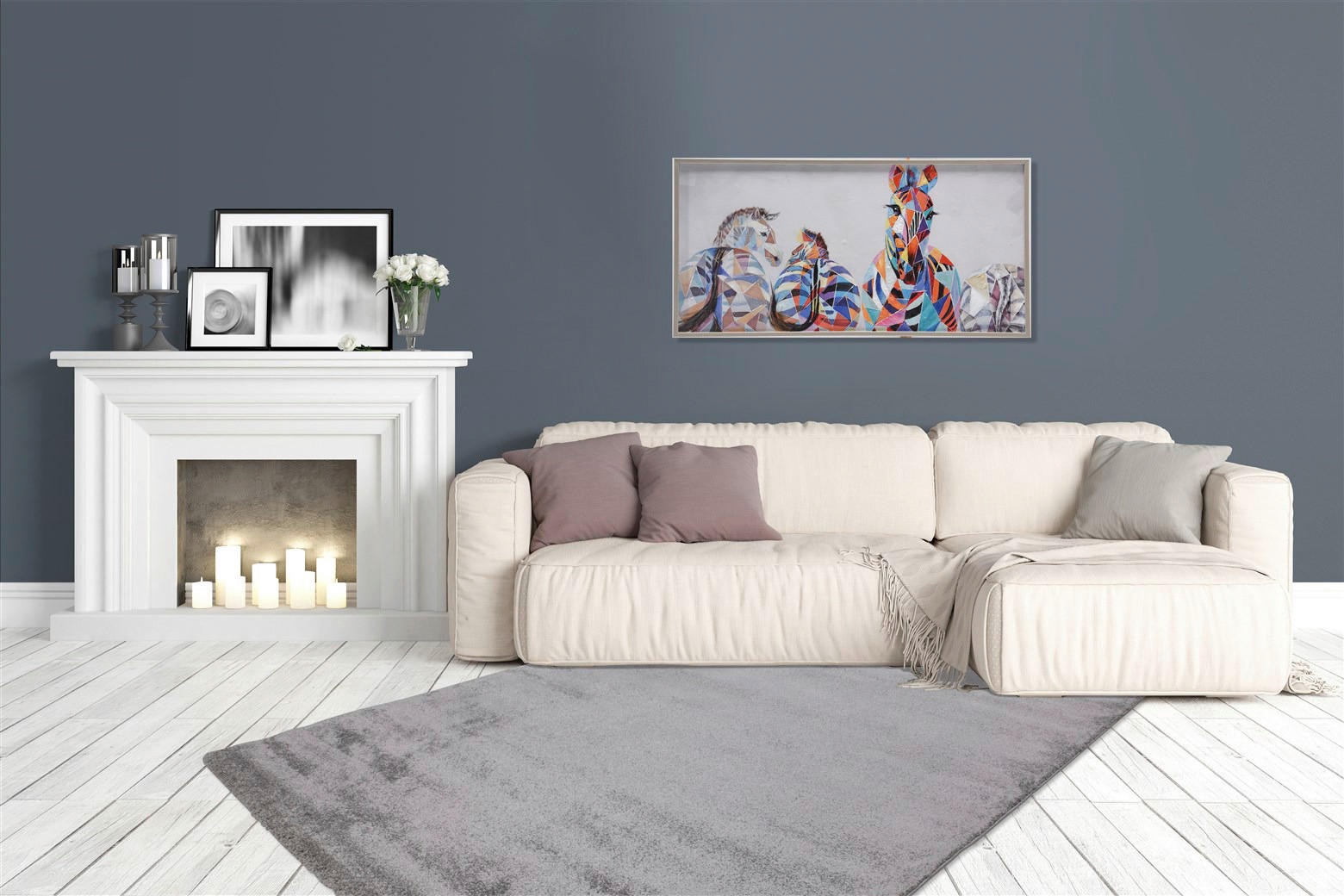 Kayoom Kurzflorteppich Saint Lucia - Castries silber B/L: ca. 200x290 cm Saint Lucia - Castries - silber (200,00/290,00cm) - Kayoom