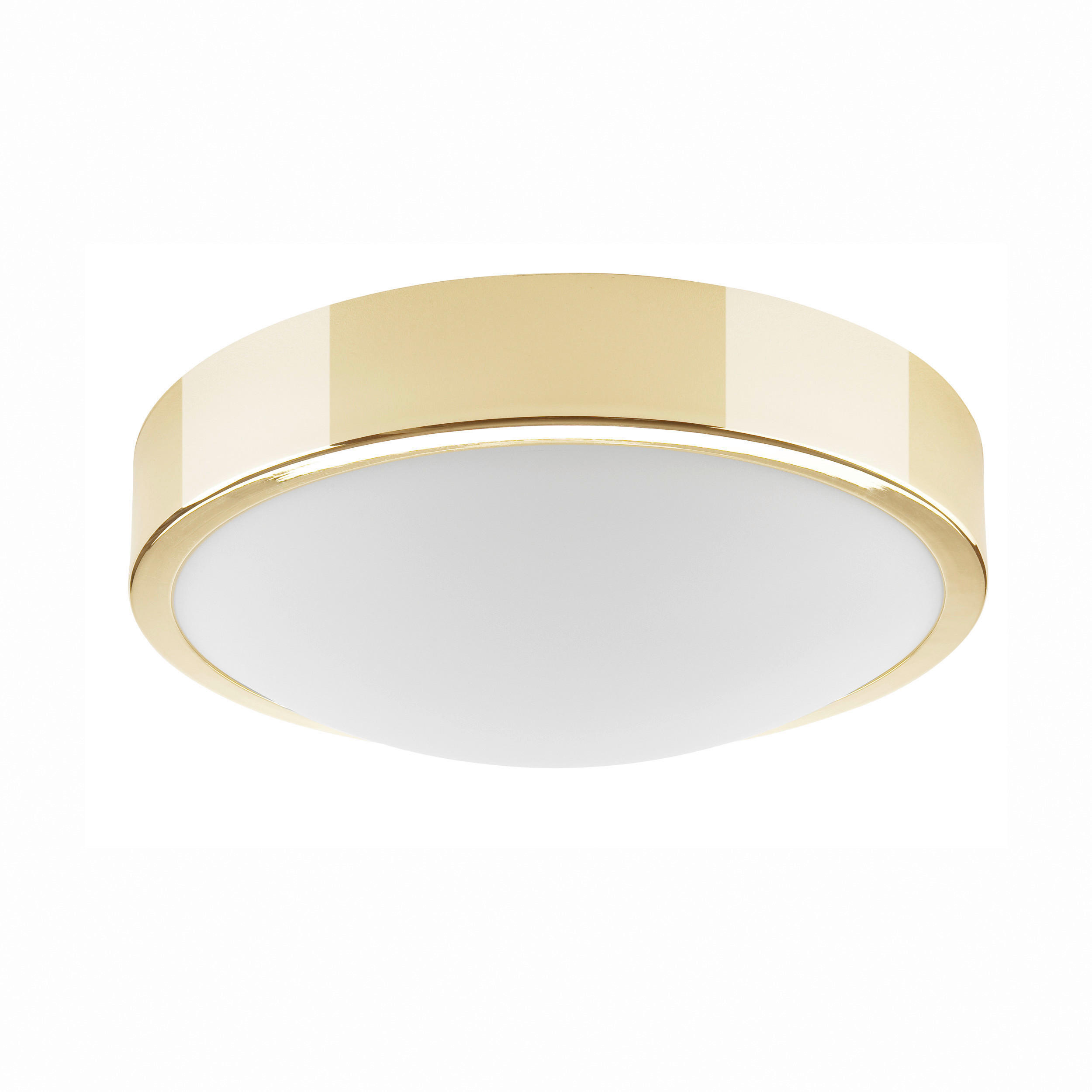 Lamkur Deckenleuchte gold Glas Stahl B/H/L: ca. 27x8x27 cm E27 1 Brennstellen JONAS - gold (27,00/27,00/8,00cm) - Lamkur