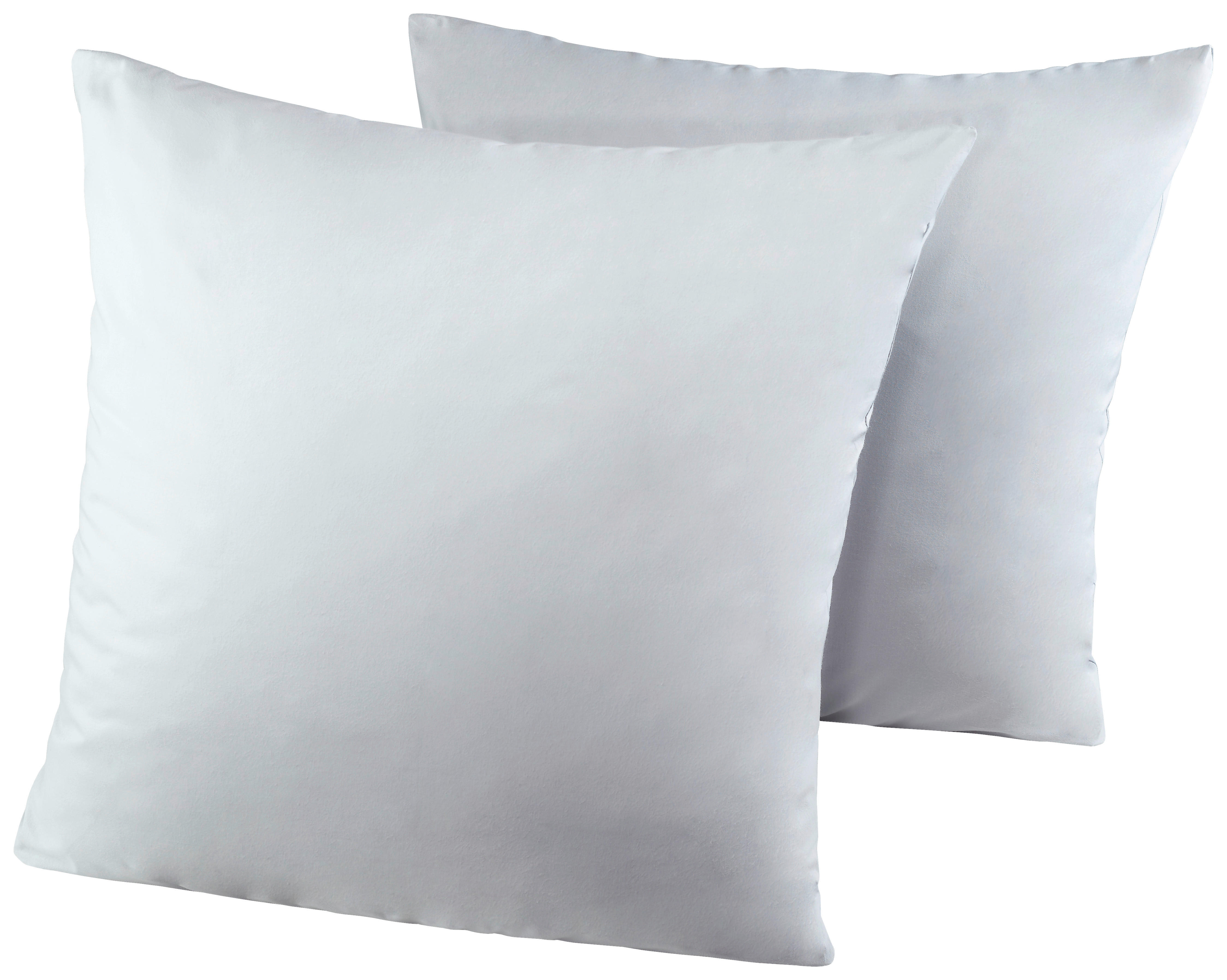 Kissenhülle Renforce Kissenbezug-Renforce_2erPack 80x80 - silber (80,00/80,00cm)