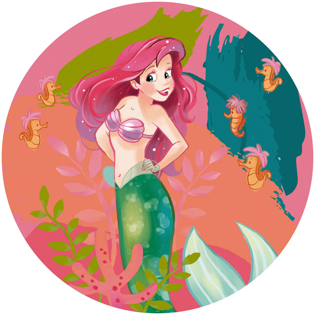 Komar Fototapete Ariel Happy Coral D: ca. 125 cm Ariel Happy Coral - (125,00cm) - Komar