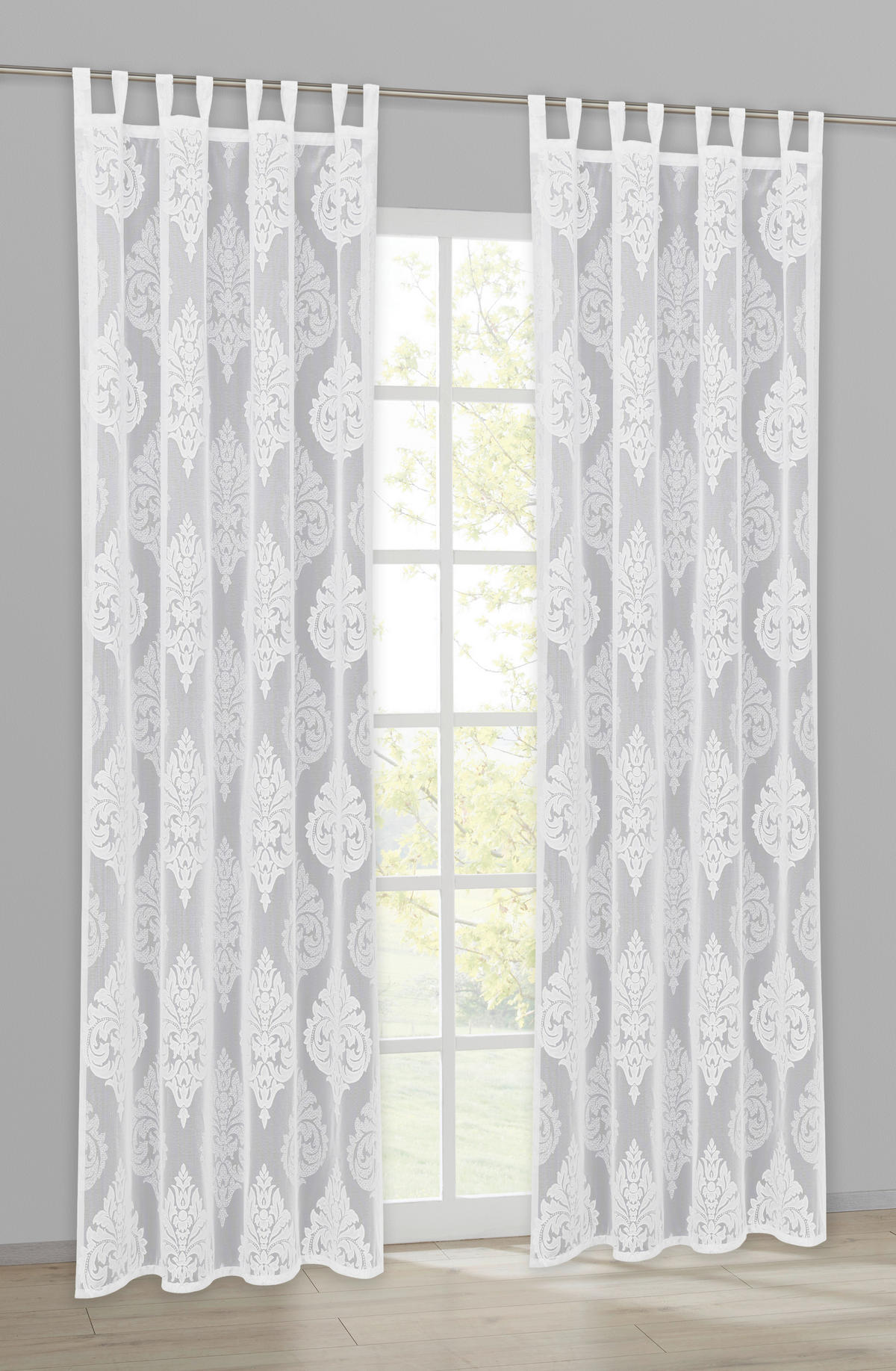 Kombivorhang Cassandra weiß B/L: ca. 145x245 cm Cassandra - weiß (145,00/245,00cm) - creative lifestyle