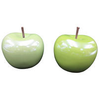 POCOline Deko-Apfel grün Steingut B/H/L: ca. 8x10x8 cm Deko-Apfel - grün (8,00/8,00/10,00cm) - POCOline