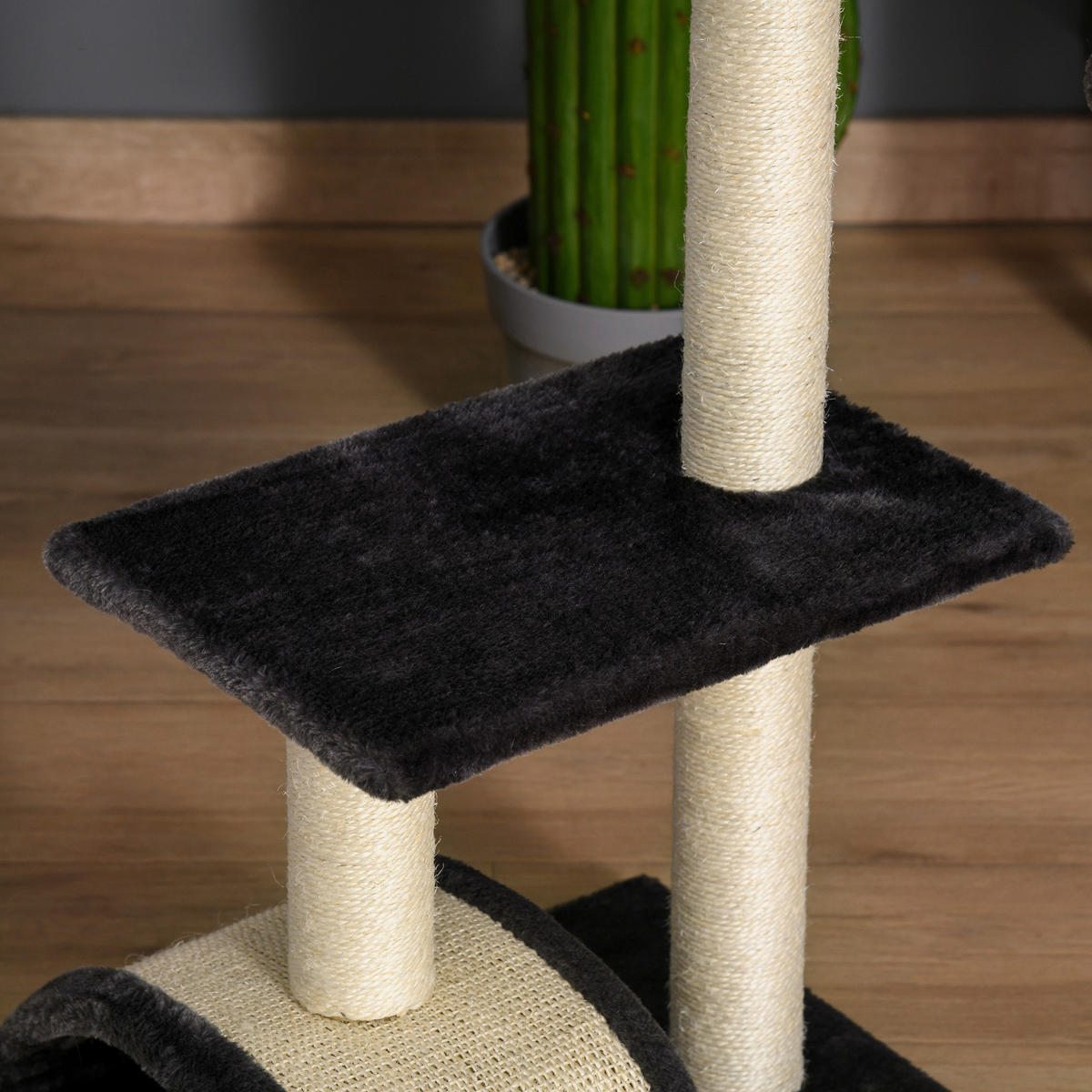 PawHut Kratzbaum grau Edelstahl B/H/L: ca. 35x40x72 cm Kratzbaum - grau (72,00/35,00/40,00cm) - PawHut