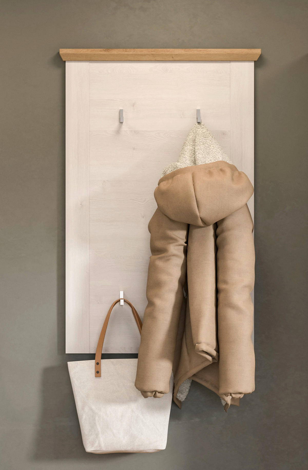 Garderobenpaneel Verona Sibiu Lärche Nachbildung Eiche Artisan Nachbildung B/H/T: ca. 68x103x4 cm Verona - Eiche (68,00/103,00/4,00cm) - xonox.home