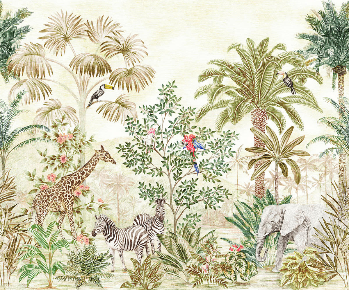 Komar Fototapete Wild Wonderland B/L: ca. 300x250 cm Wild Wonderland - (300,00/250,00cm) - Komar