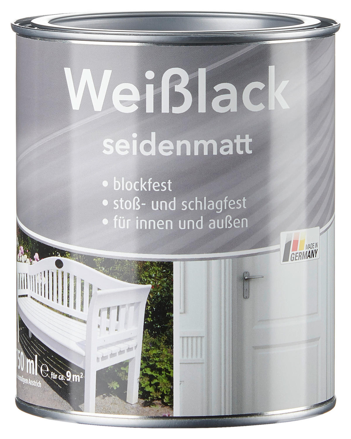 Weißlack weiß seidenmatt ca. 0,75 l Weißlack 750ml - weiß (750ml)