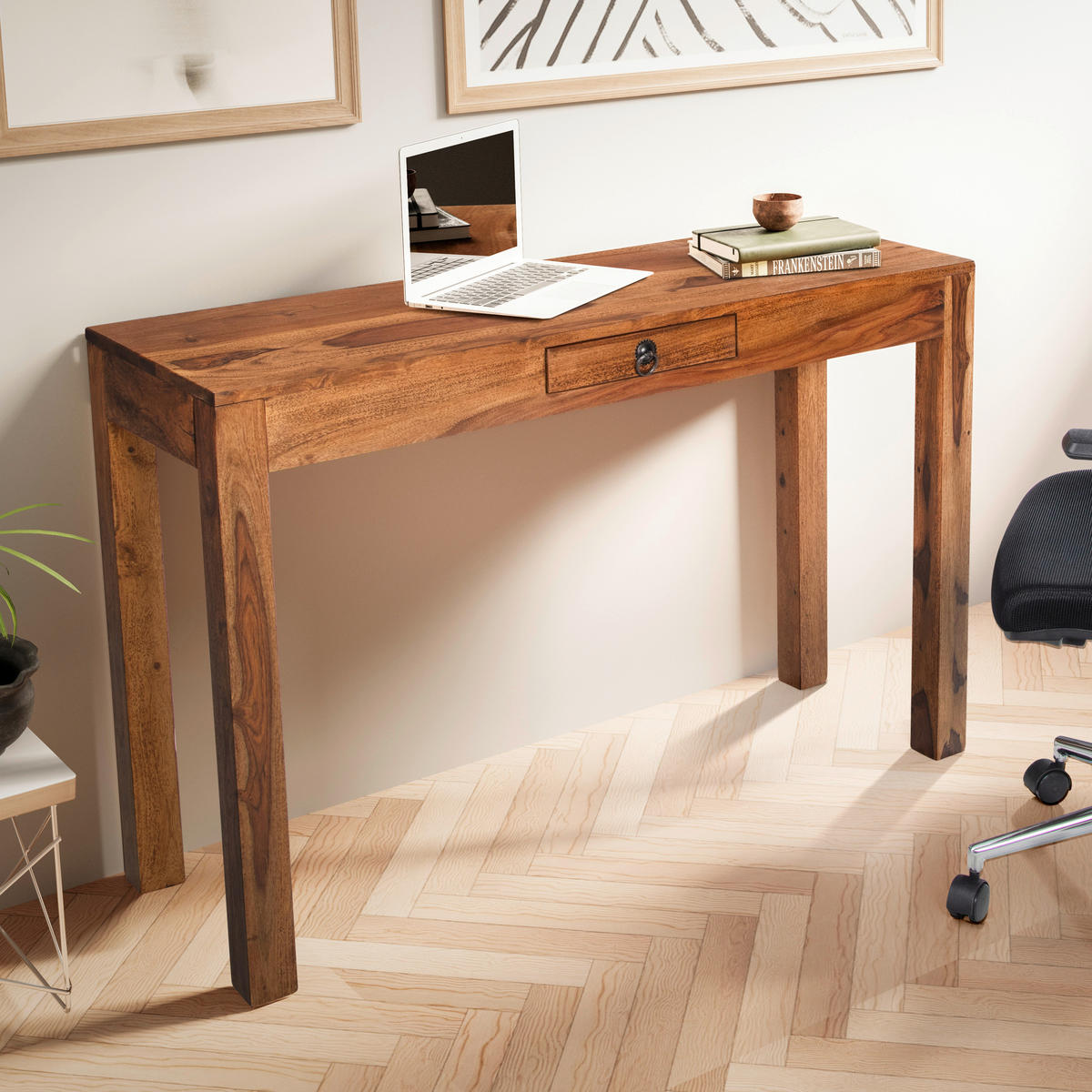 Schreibtisch B/H/T: ca. 118x76x40 cm Schreibtisch - (118,00/76,00/40,00cm) - Wohnling