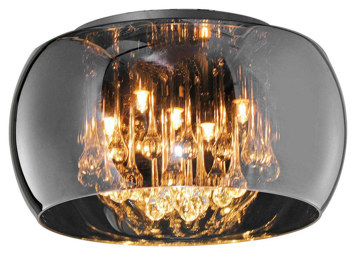 TRIO Deckenleuchte 611210506 Chrom Glas H/D: ca. 22x40 cm G9 5 Brennstellen Deckenleuchte_Vapore - Chrom (40,00/22,00cm) - TRIO