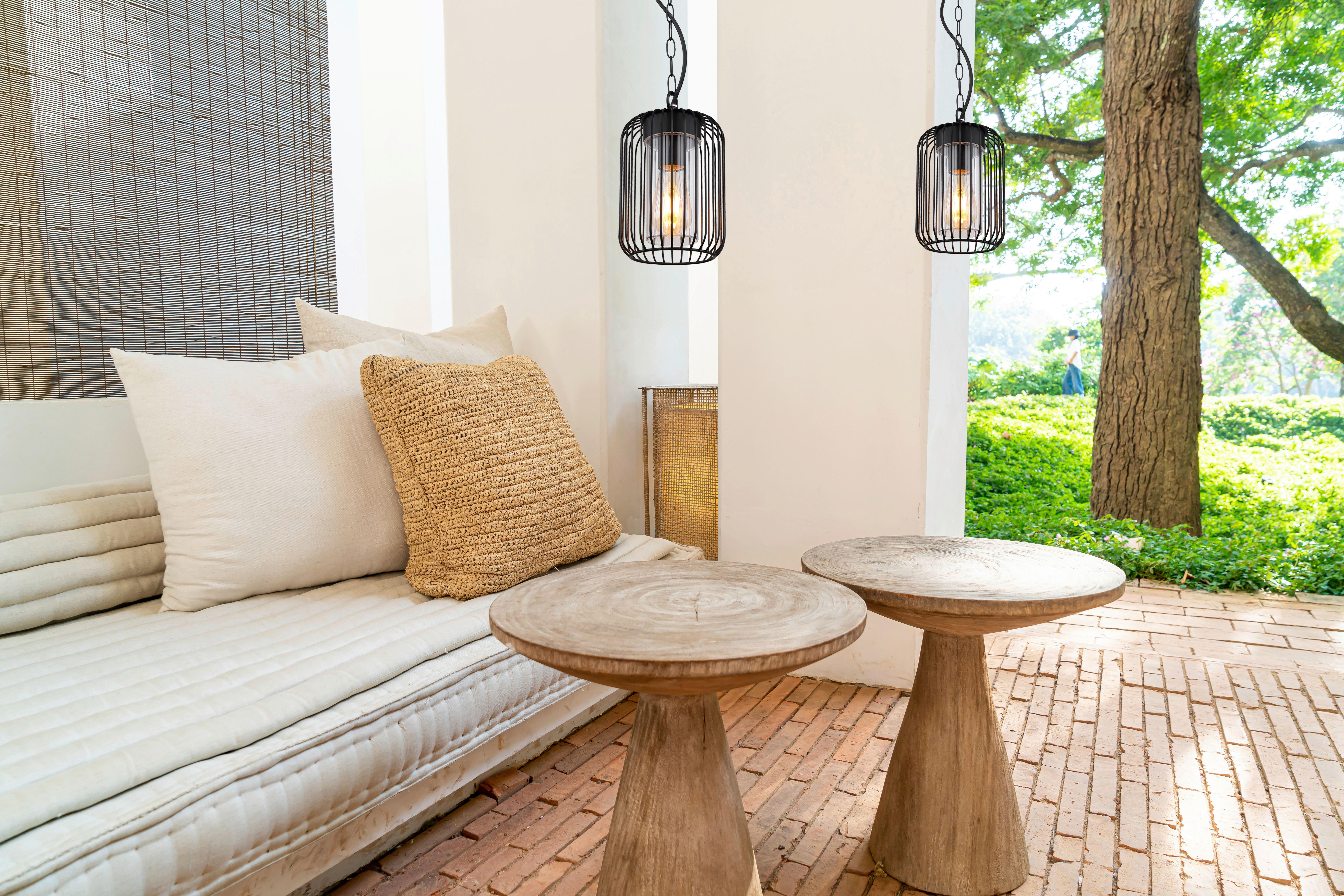 Außenleuchte schwarz H/D: ca. 75,5x16 cm NINA - schwarz (16,00/75,50cm) - GLOBO