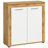 Highboard Jam Eiche Wotan Nachbildung weiß B/H/T: ca. 80x88x35 cm Jam - Eiche/weiß (80,00/88,00/35,00cm) - xonox.home