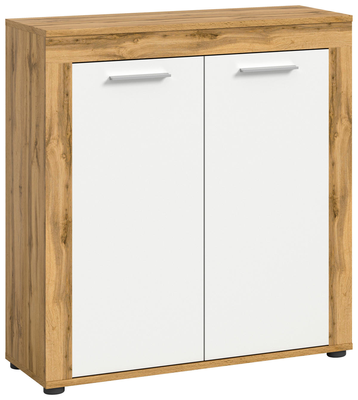 Highboard Jam Eiche Wotan Nachbildung weiß B/H/T: ca. 80x88x35 cm Jam - Eiche/weiß (80,00/88,00/35,00cm) - xonox.home