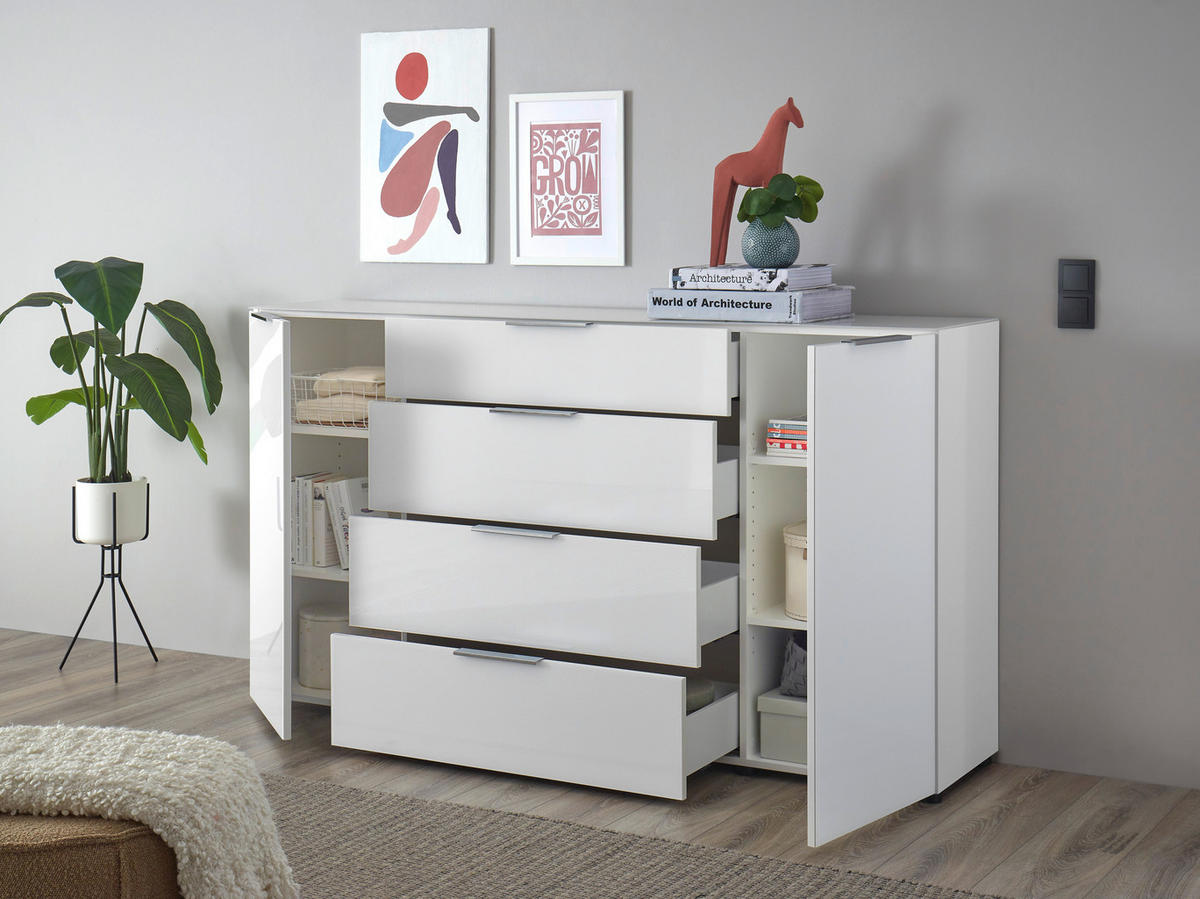 Kommode Santorin weiß B/H/T: ca. 180x99x40 cm Santorin - weiß (180,00/99,00/40,00cm)
