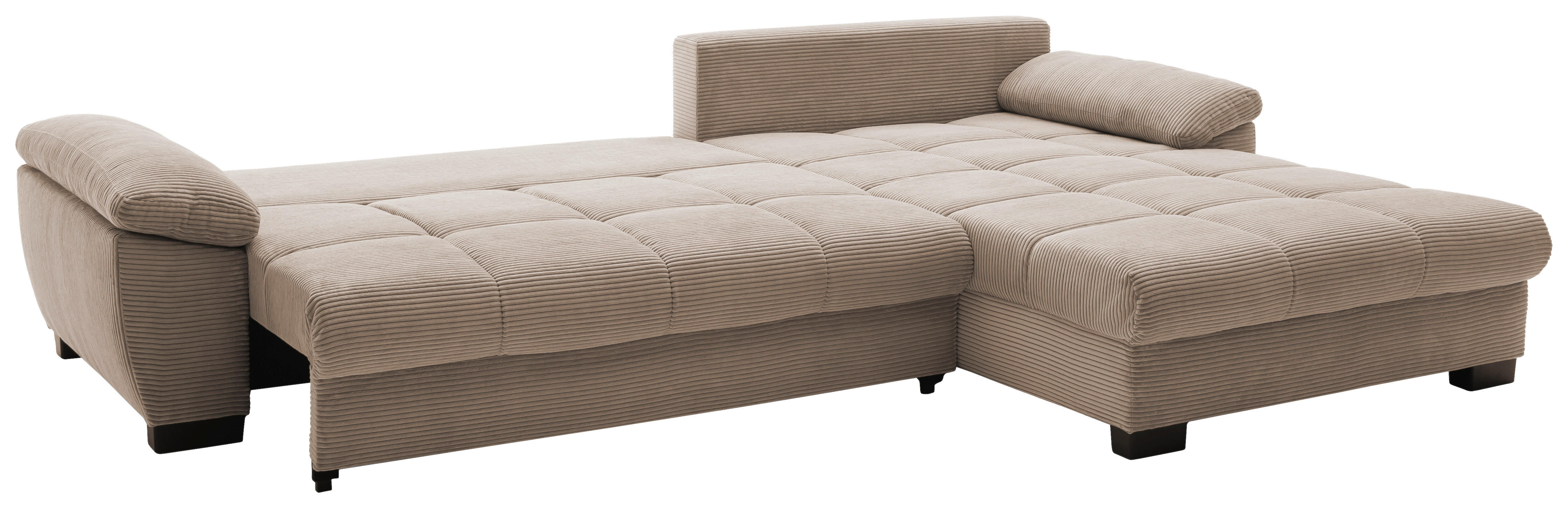 Ecksofa Cancun taupe Microfaser B/H/T: ca. 323x88x211 cm Cancun - schwarz/taupe (323,00/88,00/211,00cm)