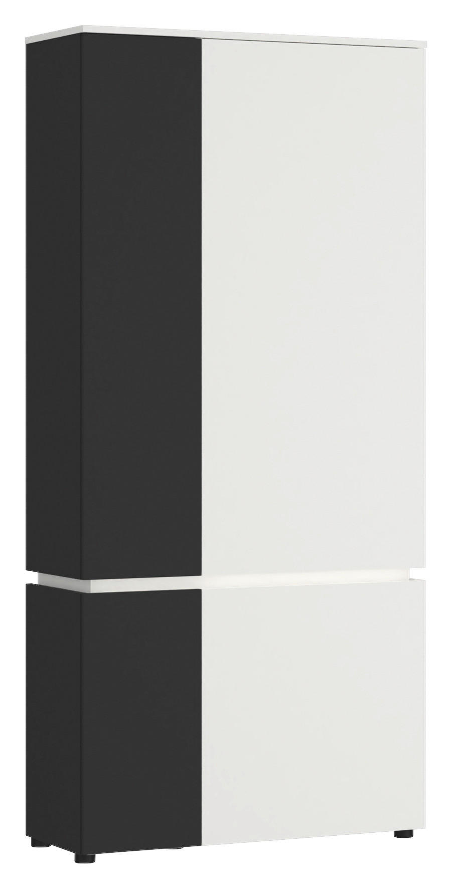 Garderobenschrank Luce Alpinweiß anthrazit B/H/T: ca. 90x199x40 cm Luce - Alpinweiß/anthrazit (90,00/199,00/40,00cm)