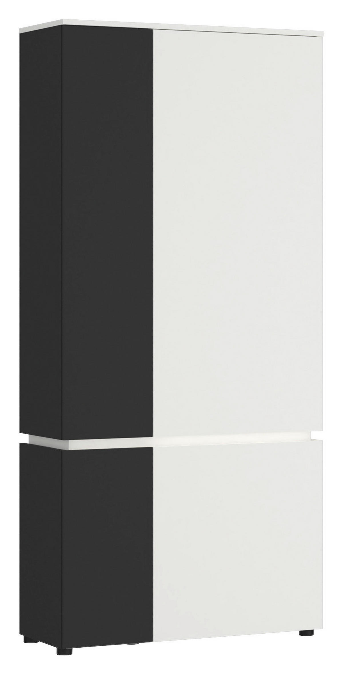 Garderobenschrank Luce Alpinweiß anthrazit B/H/T: ca. 90x199x40 cm Luce - Alpinweiß/anthrazit (90,00/199,00/40,00cm)
