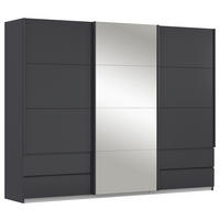 Schwebetürenschrank Elara grau B/H/T: ca. 271x210x62 cm Elara - grau (271,00/210,00/62,00cm)