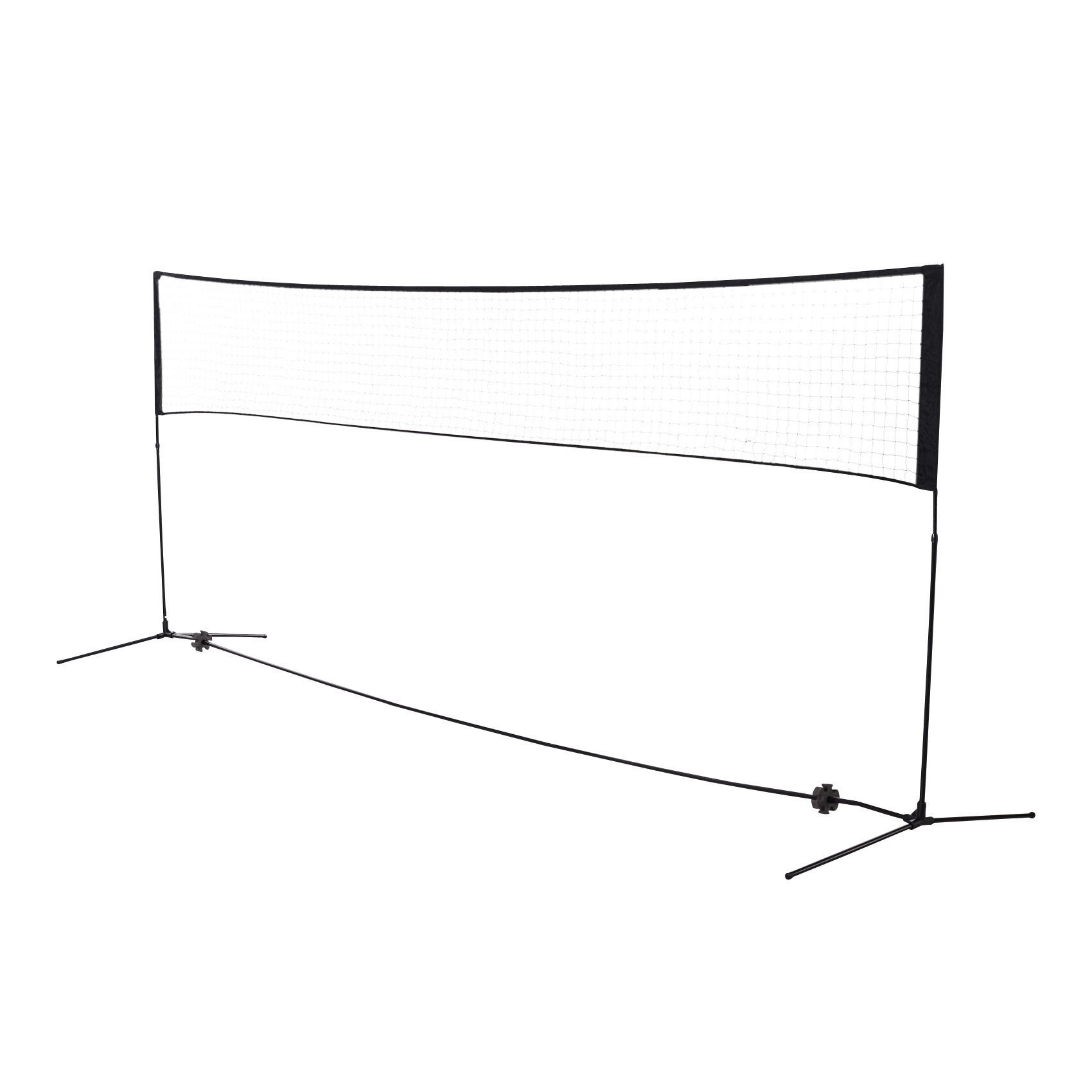 HOMCOM Badmintonnetz schwarz B/H/T: ca. 400x158x103 cm Badmintonnetz höhenverstellbar - schwarz (400,00/158,00/103,00cm) - HOMCOM