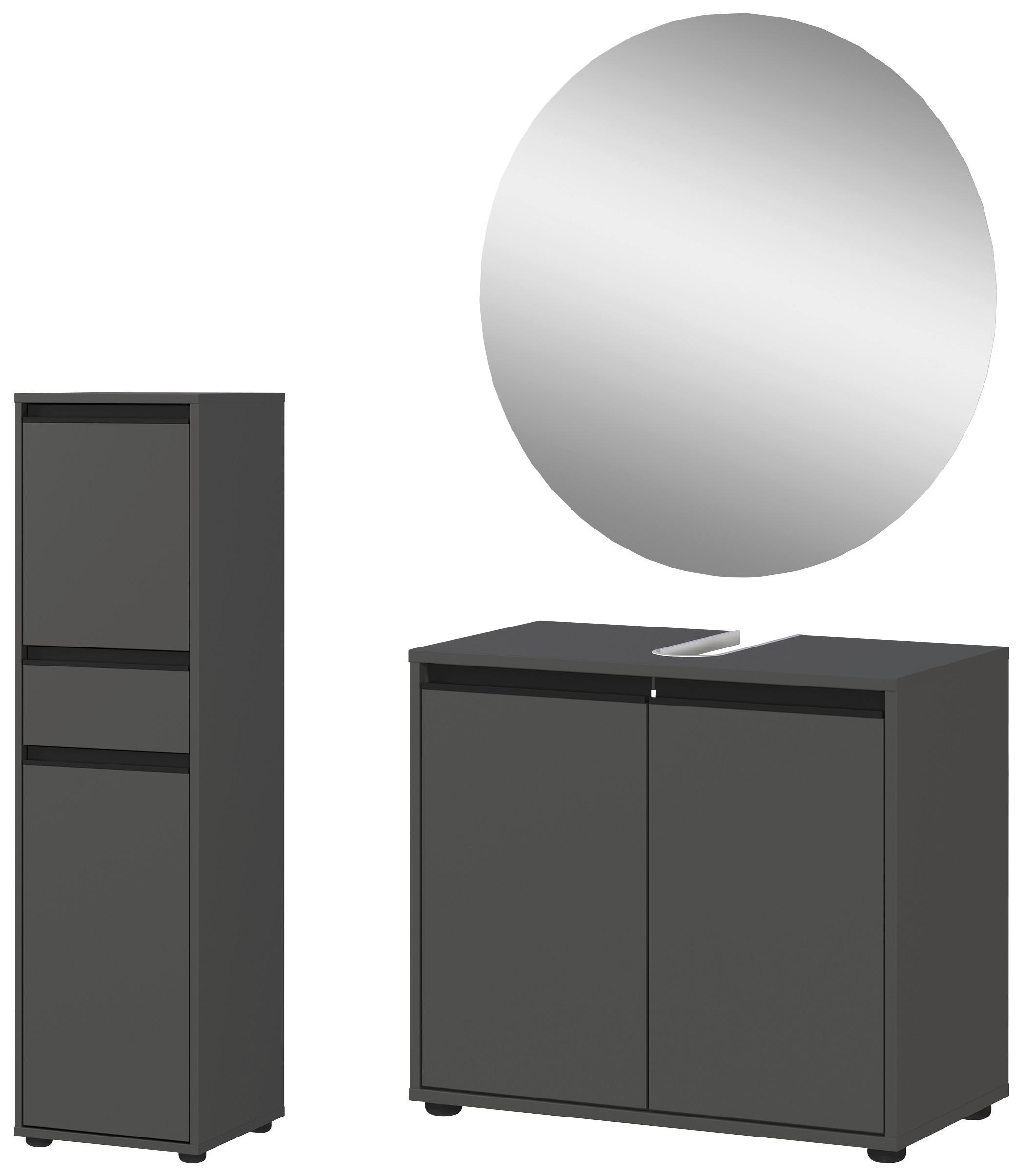 Badezimmer-Set 9943-547 Graphit B/H/T: ca. 108x200x34 cm 9943-547 - Graphit (108,00/200,00/34,00cm) - Germania