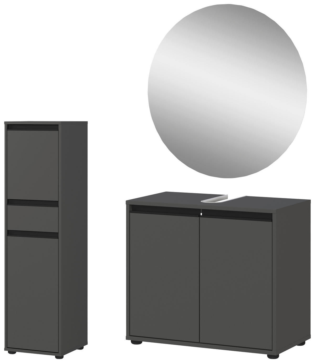 Badezimmer-Set 9943-547 Graphit B/H/T: ca. 108x200x34 cm 9943-547 - Graphit (108,00/200,00/34,00cm) - Germania