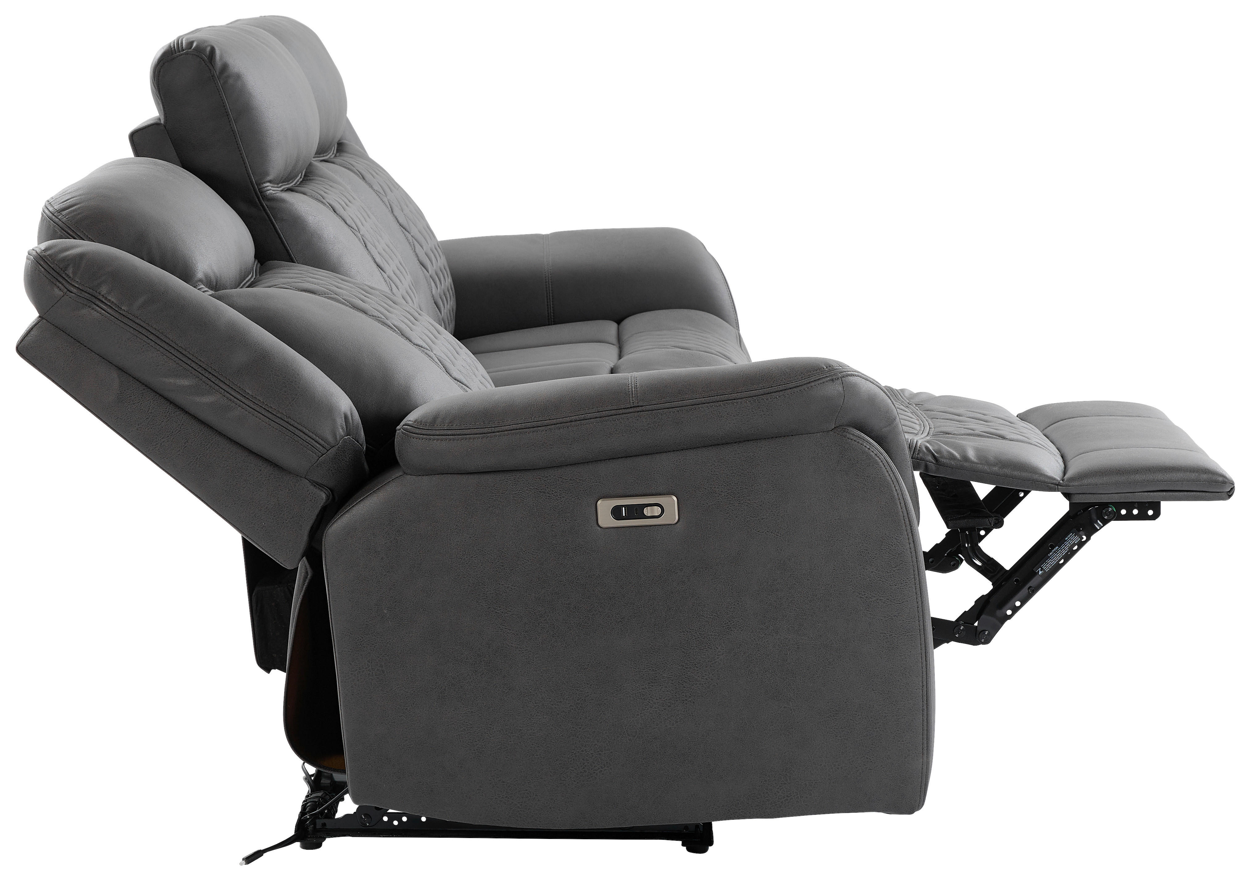 Thumbnail - Sofa Pedro grau Microfaser B/H/T: ca. 220x108x94 cm