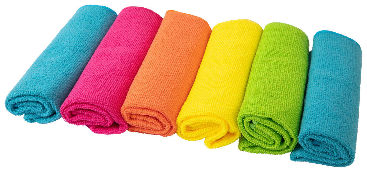 Haushaltshelfer bunt B/H/L: ca. 1x27x20 cm Mikrofasertuch_6tlg. - bunt (20,00/1,00/27,00cm)