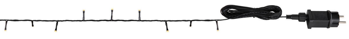 GLOBO LED-Lichterkette LICHTERKETTE klar H: ca. 300 cm LICHTERKETTE - klar/schwarz (300,00cm) - GLOBO
