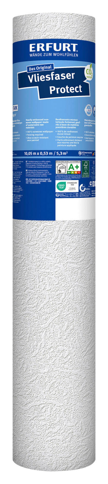 Erfurt Vliestapete Protect Protect weiß B/L: ca. 53x1005 cm Protect - weiß (53,00/1005,00cm) - Erfurt