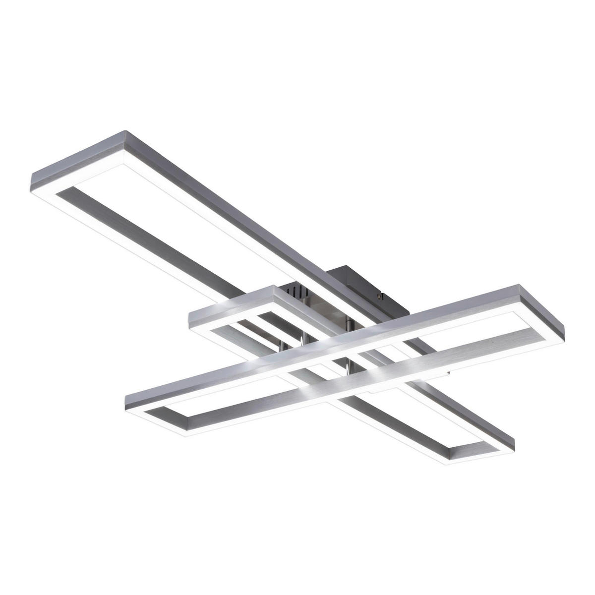 Näve Leuchten Deckenleuchte 1403060 Alu Kunststoff Metall B/H/T: ca. 60x11x95 cm null 6 Brennstellen Bantry - Alu (60,00/11,00/95,00cm) - Näve Leuchten