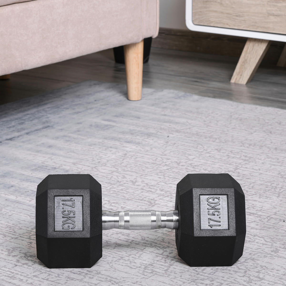 HOMCOM Kurzhantel schwarz Eisen B/H/L: ca. 16,2x34,6x16,2 cm Kurzhantel - schwarz (16,20/16,20/34,60cm) - HOMCOM