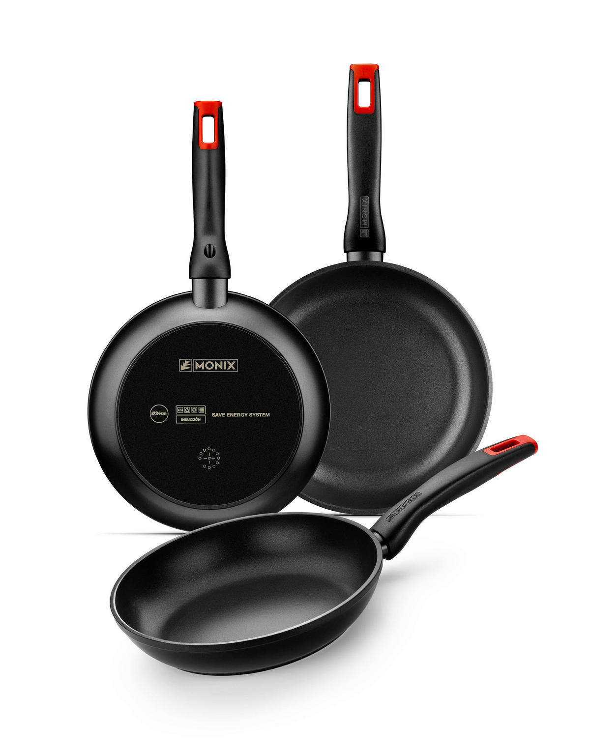 Monix Pfannenset Hermanos Torres schwarz Aluminium Hermanos Torres - schwarz - Monix