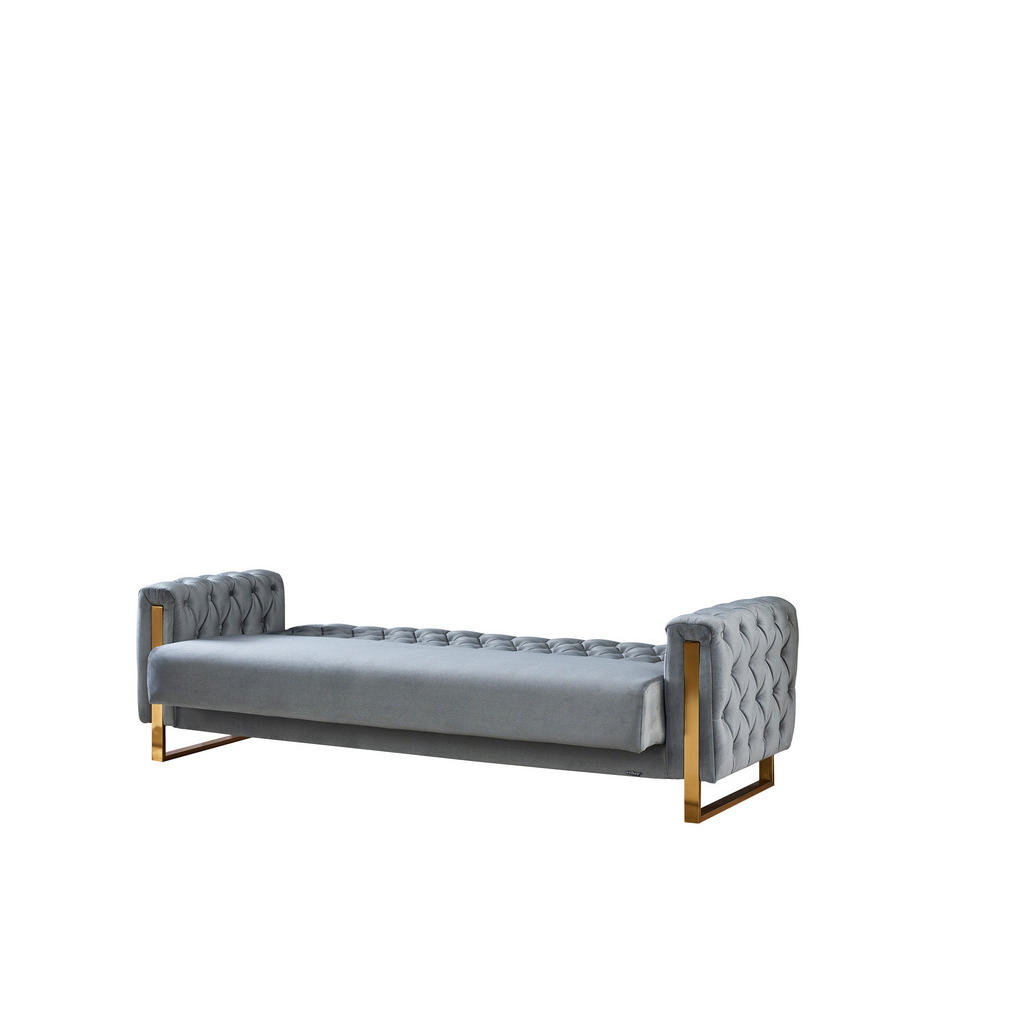 Thumbnail - Schlafsofa Crystal braun grau B/H/T: ca. 235x86x87 cm