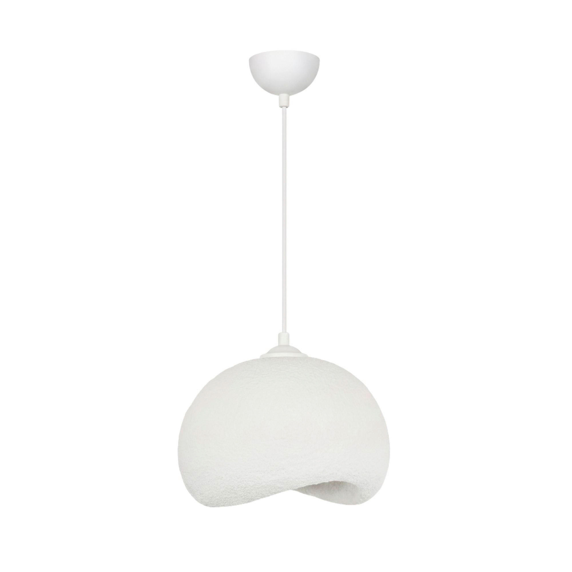 Opviq Pendelleuchte weiß Metall Polyester-Mischgewebe B/H/L: ca. 29x120x34 cm E27 1 Brennstellen Yontu - 15850 - weiß (34,00/29,00/120,00cm) - Opviq