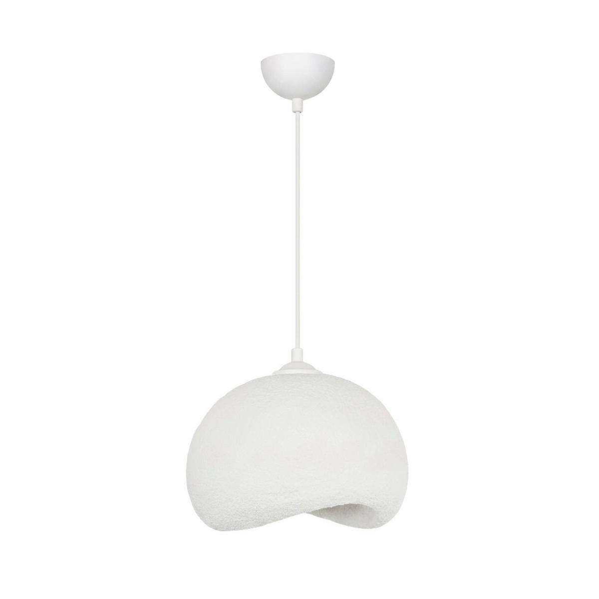 Opviq Pendelleuchte weiß Metall Polyester-Mischgewebe B/H/L: ca. 29x120x34 cm E27 1 Brennstellen Yontu - 15850 - weiß (34,00/29,00/120,00cm) - Opviq