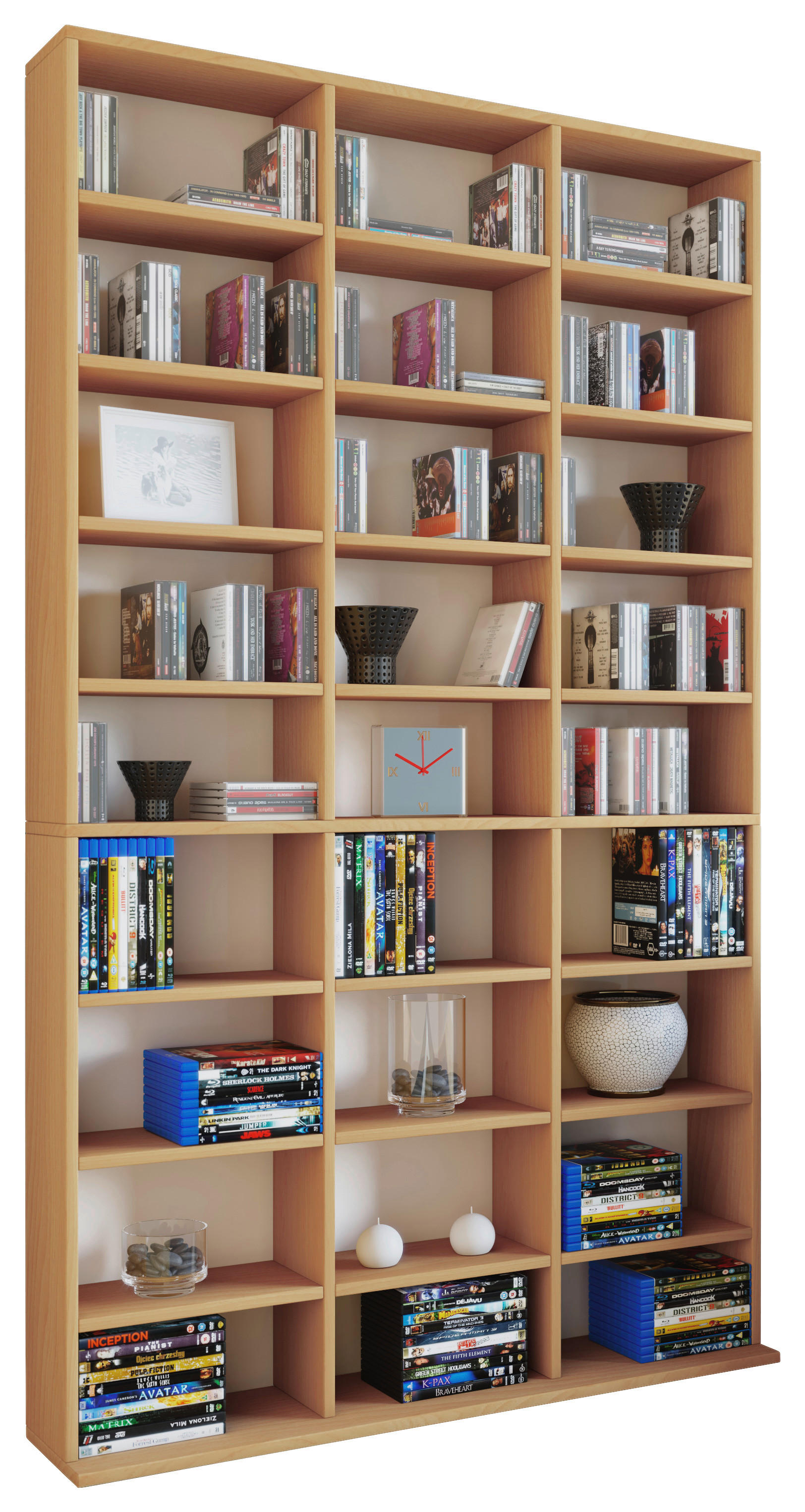 Regal Megosa Maxi buche Nachbildung Holzwerkstoff B/H/T: ca. 102x183x23 cm Megosa Maxi - buche (102,00/183,00/23,00cm) - VCM Möbel