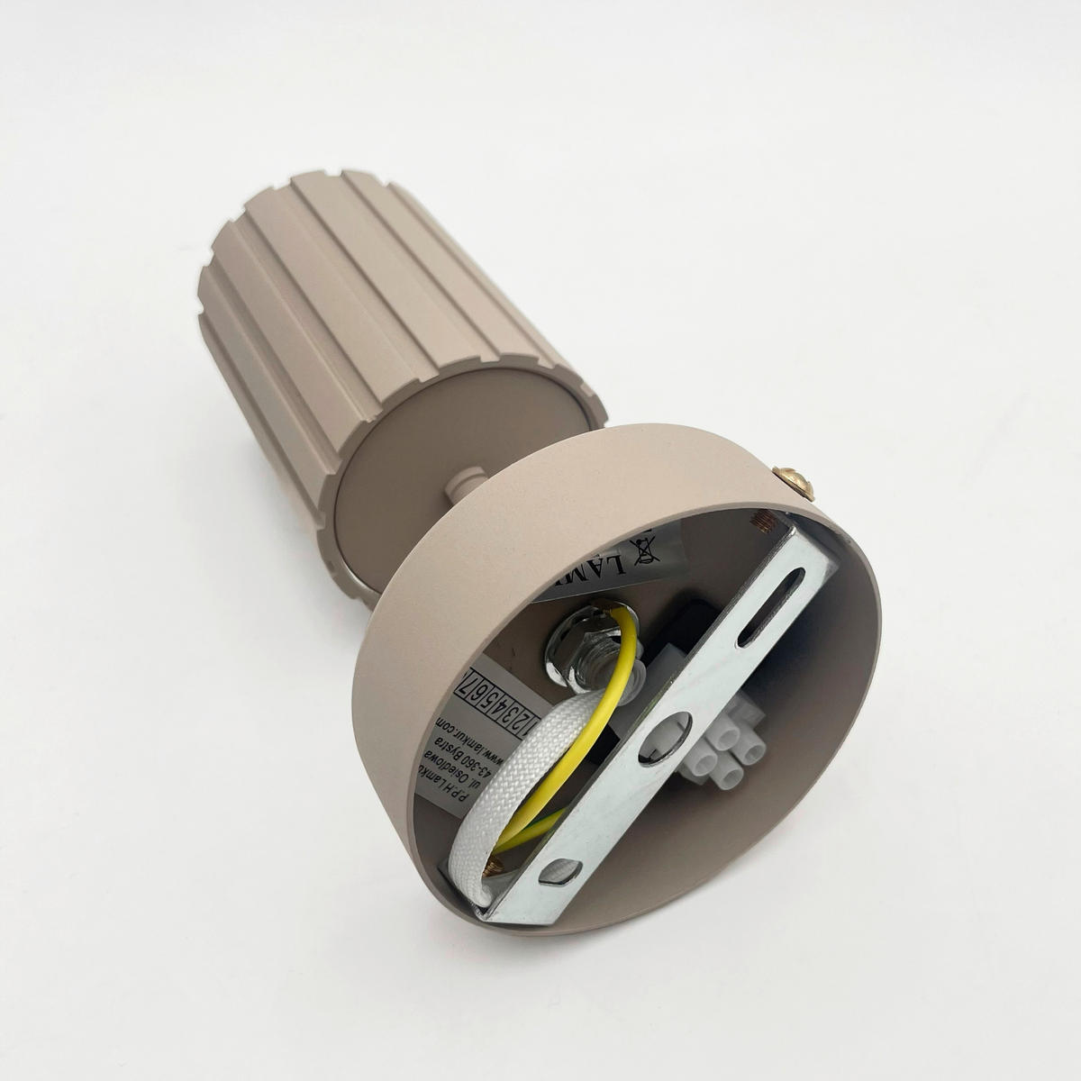 Lamkur Wandleuchte beige Stahl B/H/L: ca. 8x16x8 cm GU10 1 Brennstellen Prisma - beige (8,00/8,00/16,00cm) - Lamkur