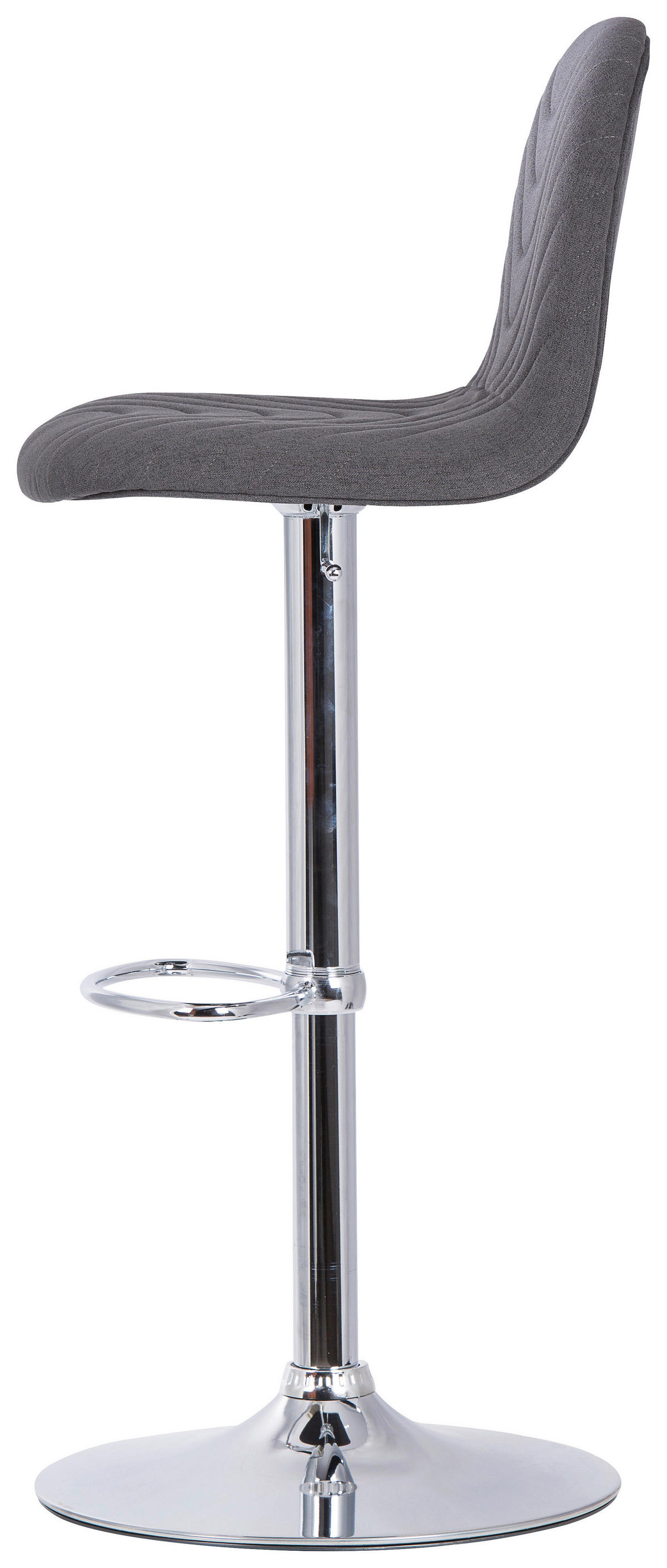 Barhocker CASINO 2er-Set anthrazit Chrom Webstoff Metall B/H/T: ca. 41x88x52,5 cm CASINO 2er-Set - Chrom/anthrazit (41,00/88,00/52,50cm) - byLIVING