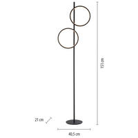 Just Light LED Stehleuchte schwarz Eisen 2 Brennstellen LED-Stehleuchte_Mini-Ritus - schwarz - Just Light