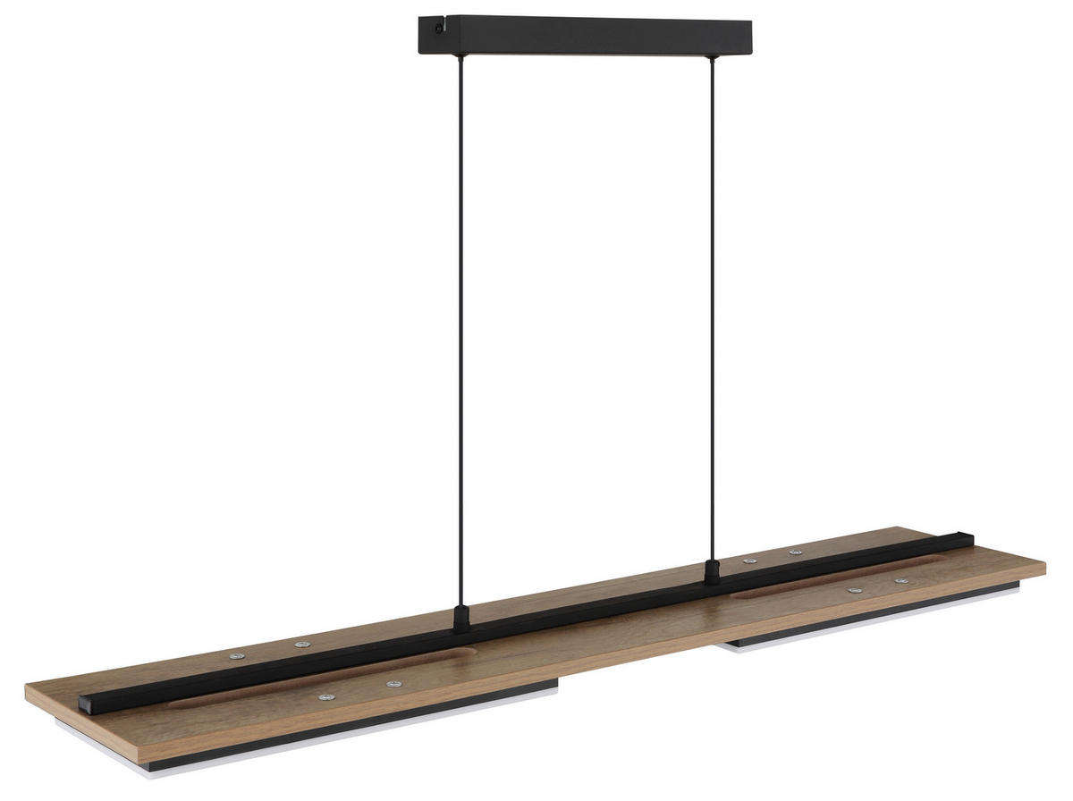 GLOBO Pendelleuchte BRUCE - dunkelbraun/schwarz (90,00/18,00/120,00cm) - GLOBO