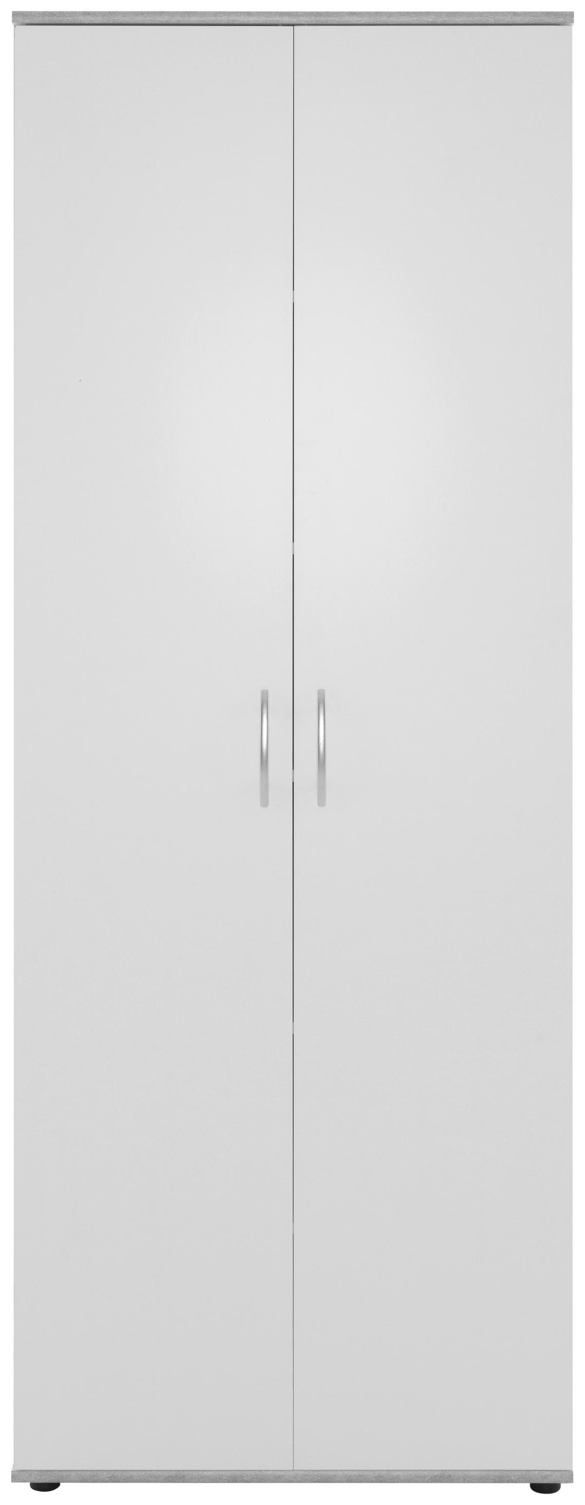 Mehrzweckschrank Andy 3 Beton Optik weiß B/H/T: ca. 70x187x34 cm Andy 3 - Beton/weiß (70,00/187,00/34,00cm)