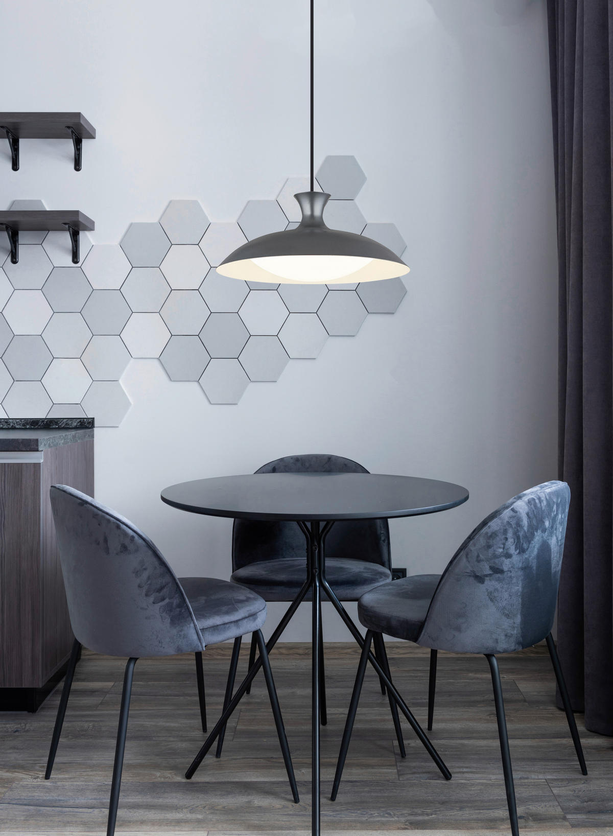 GLOBO Pendelleuchte Metall H/D: ca. 150x40 cm 1.0 Brennstellen Rocha - (40,00/150,00cm) - GLOBO