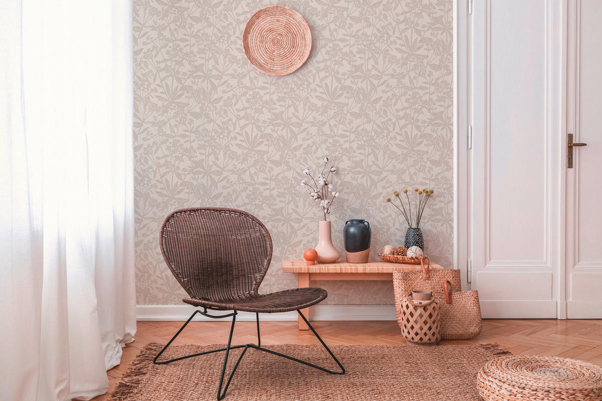 A.S.Creation Vliestapete Terra Floral creme B/L: ca. 53x1005 cm Terra - creme (53,00/1005,00cm) - A.S.Creation